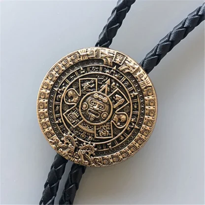 Round Embossed Decorative Western Tie - Image 2