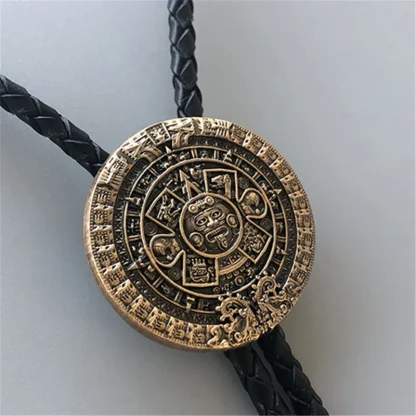 Round Embossed Decorative Western Tie - Image 13