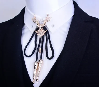 Retro Deer Head Shaped Bolo Tie - Image 6