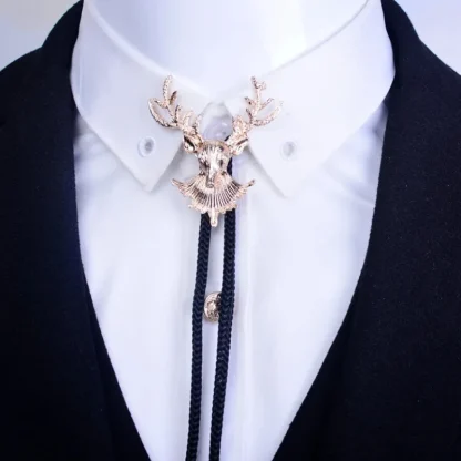 Retro Deer Head Shaped Bolo Tie - Image 2