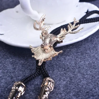 Retro Deer Head Shaped Bolo Tie - Image 5