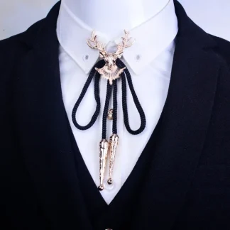 Retro Deer Head Shaped Bolo Tie