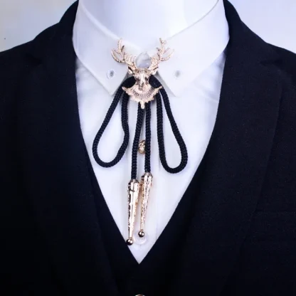 Retro Deer Head Shaped Bolo Tie